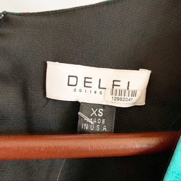 Delfi Collective Toni Mini Dress XS Blue NWT - Picture 5 of 7